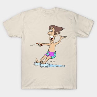 Waterskiing Dad on Vacation T-Shirt